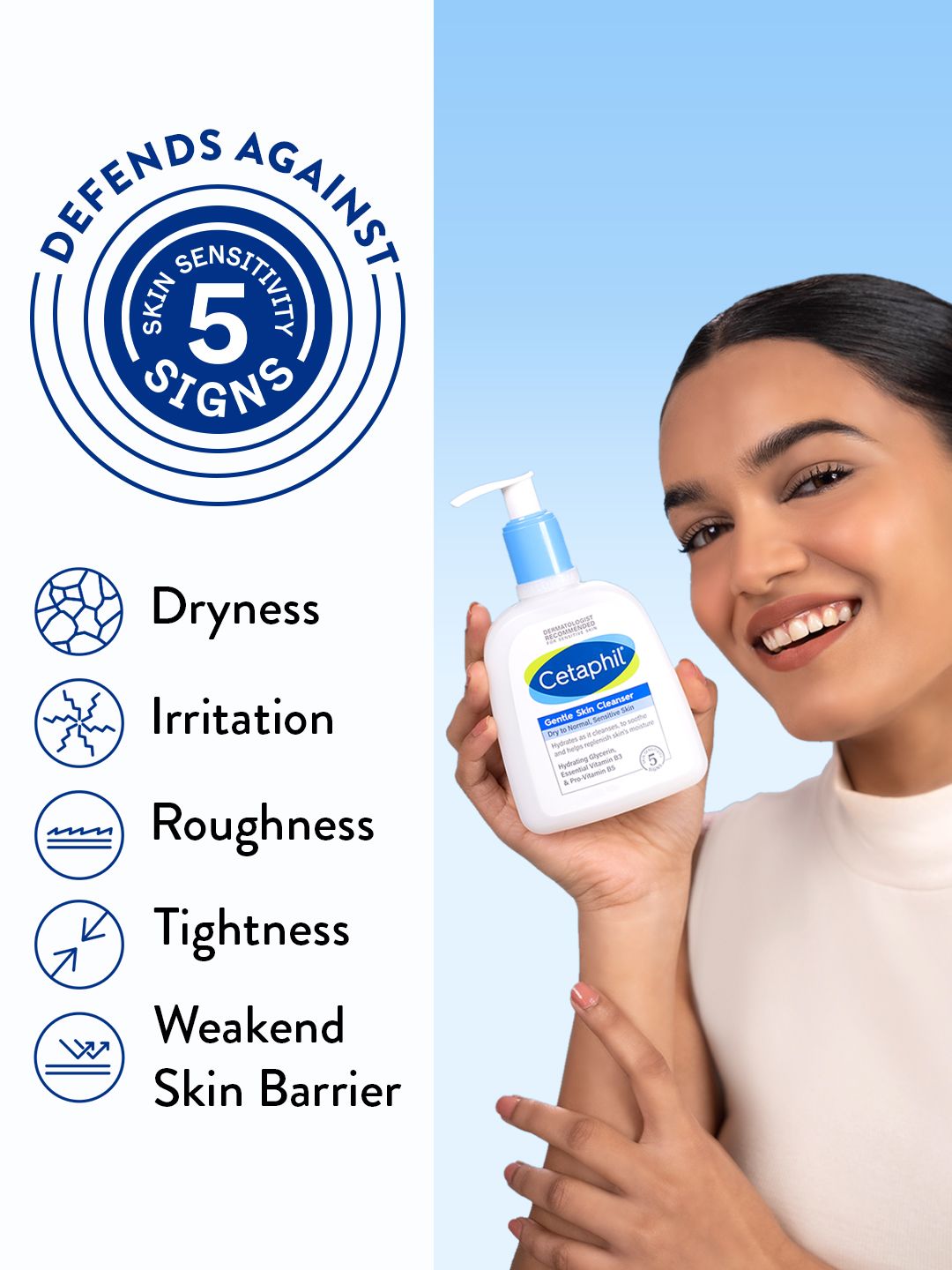 Cetaphil Gentle Skin Cleanser Hydrating Face Wash with Niacinamide & Vitamin B5