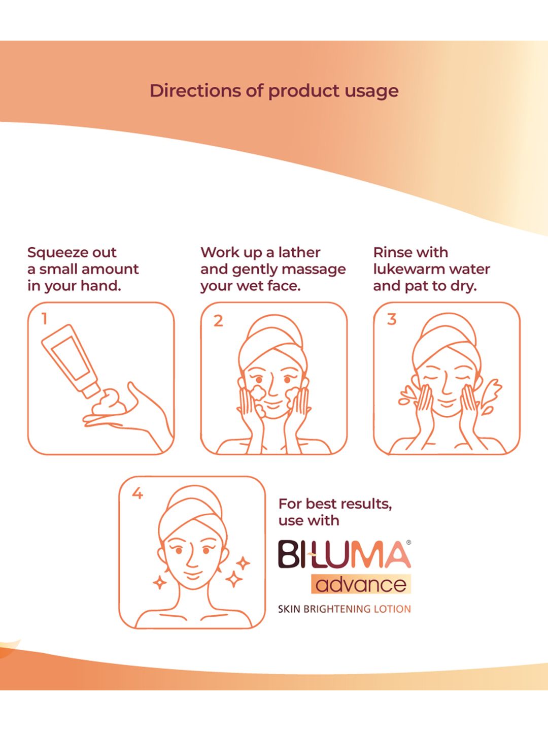 BI-LUMA Advance Skin Brightening Face Wash with Vitamin E & Aloe for Even Skin Tone- 100ml