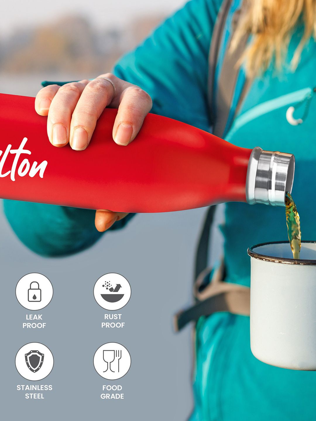 Milton 800 Stainless Steel Single Walled Water Bottle