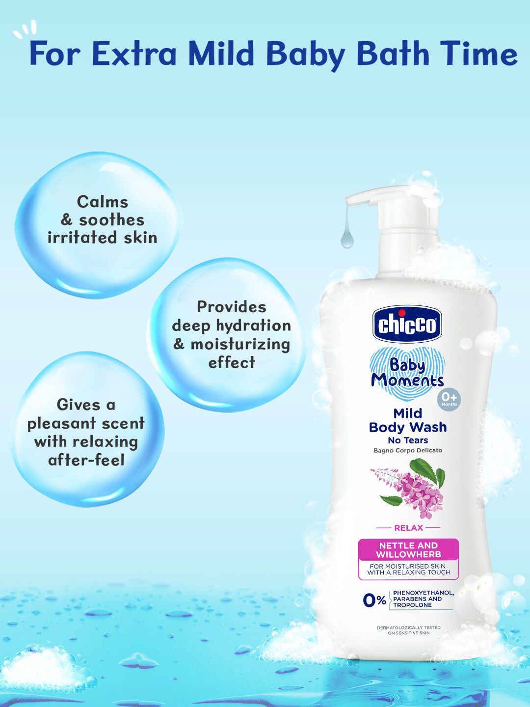 Chicco Baby Moments Mild Body Wash With Nettle & Willowherb