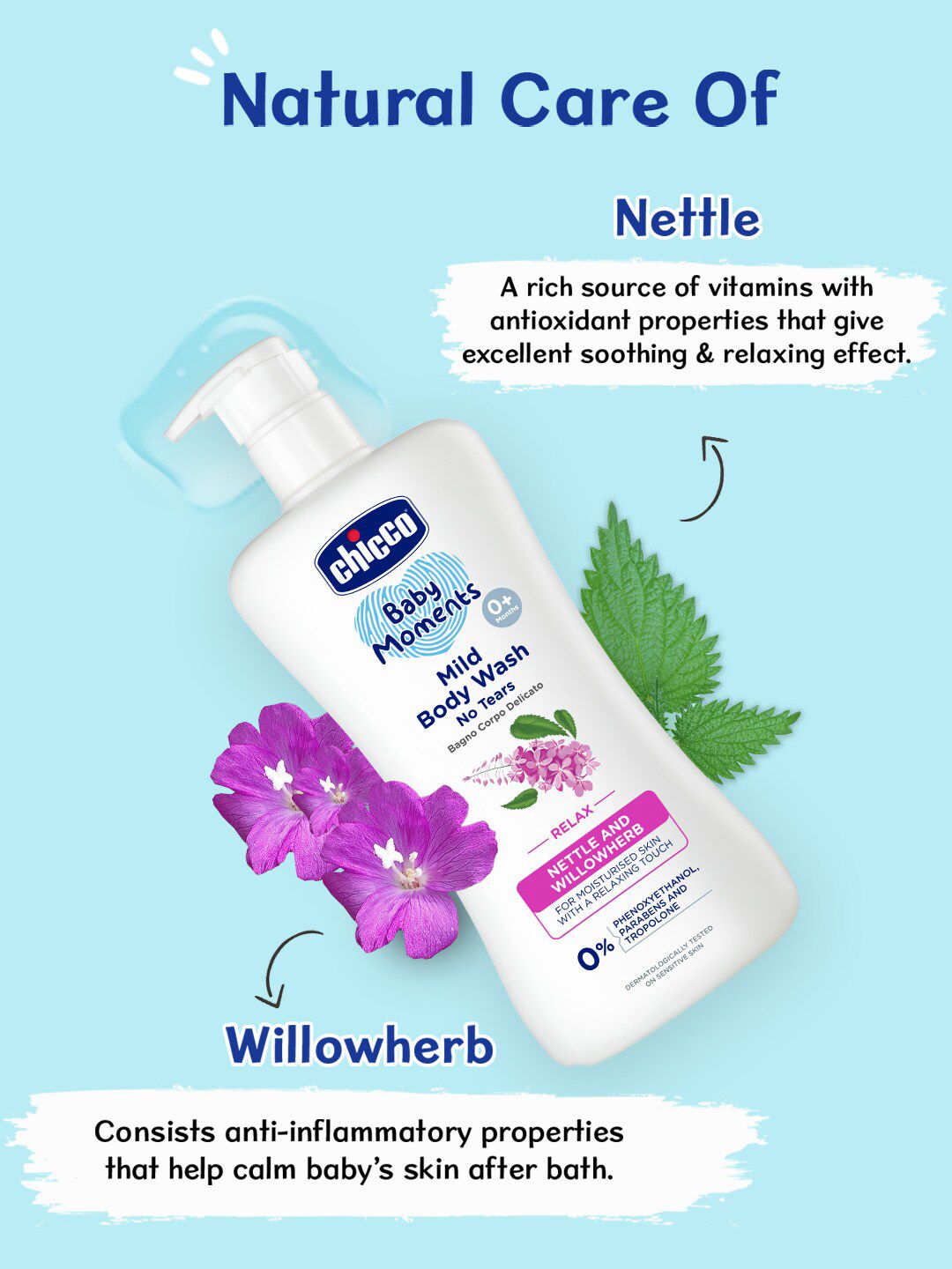 Chicco Baby Moments Mild Body Wash With Nettle & Willowherb