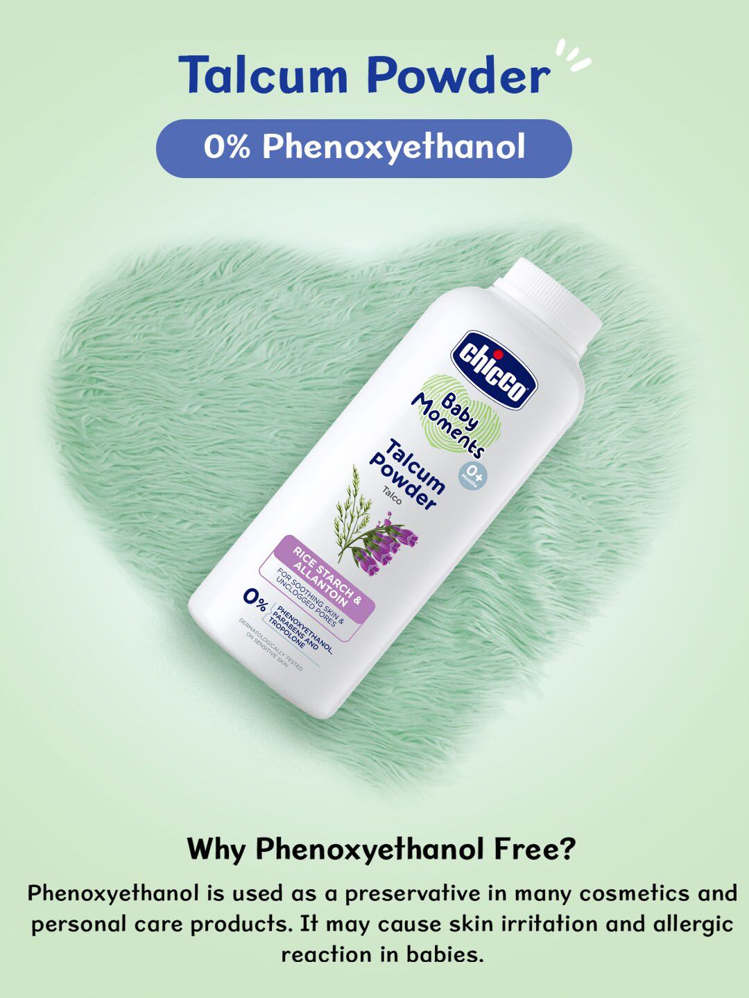 Chicco Baby Moments Talcum Powder Soothes & Moisturizes