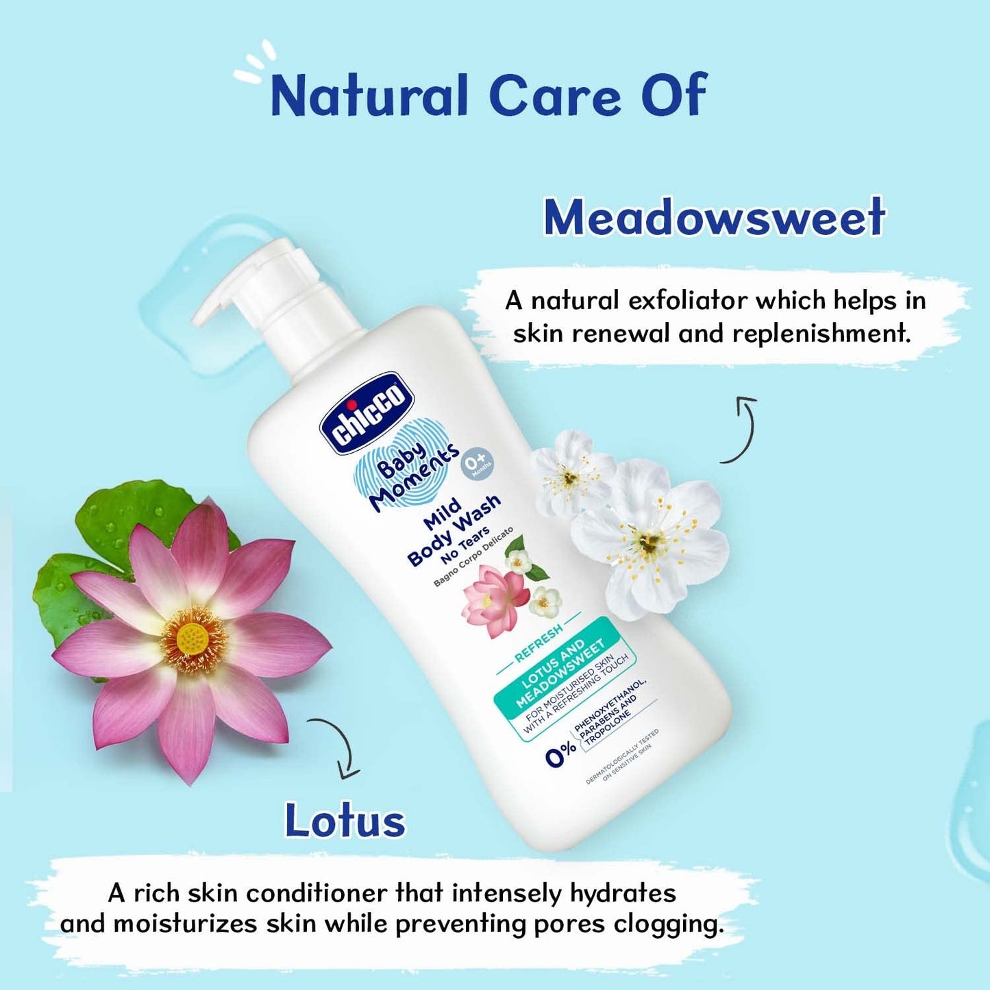 Chicco Baby Moments Mild Body Wash With Lotus & Meadowsweet