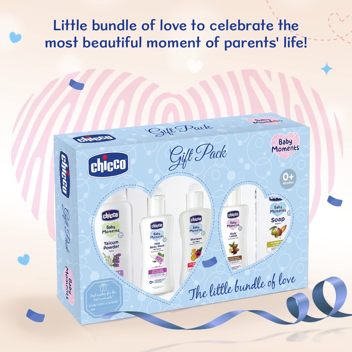 Chicco Baby Essential Gift Set Pink with CHICCO Baby Essential Gift Set Blue Gift