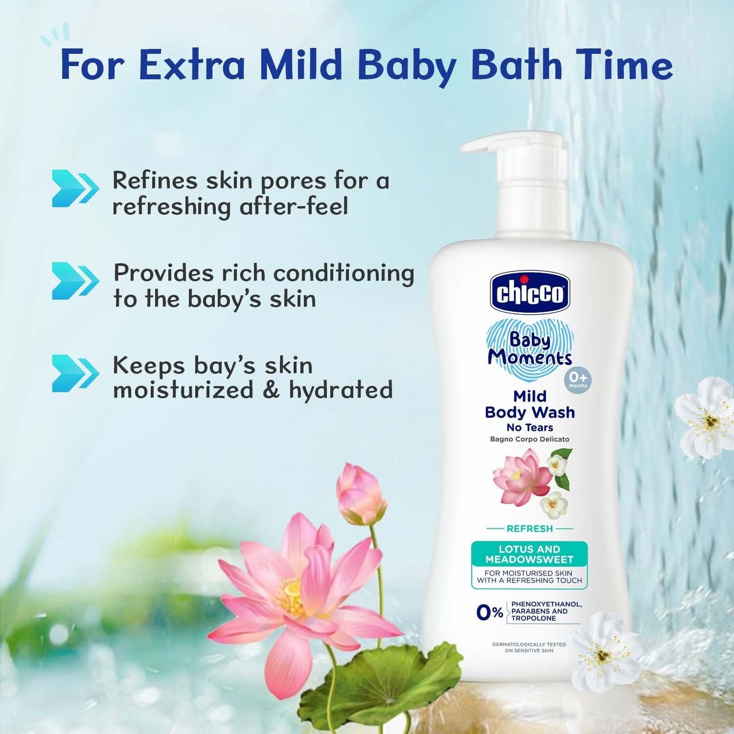 Chicco Baby Moments Mild Body Wash With Lotus & Meadowsweet