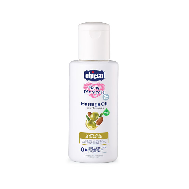 Chicco Baby Moments Moisturizing Massage Oil with Olive & Almond Oil
