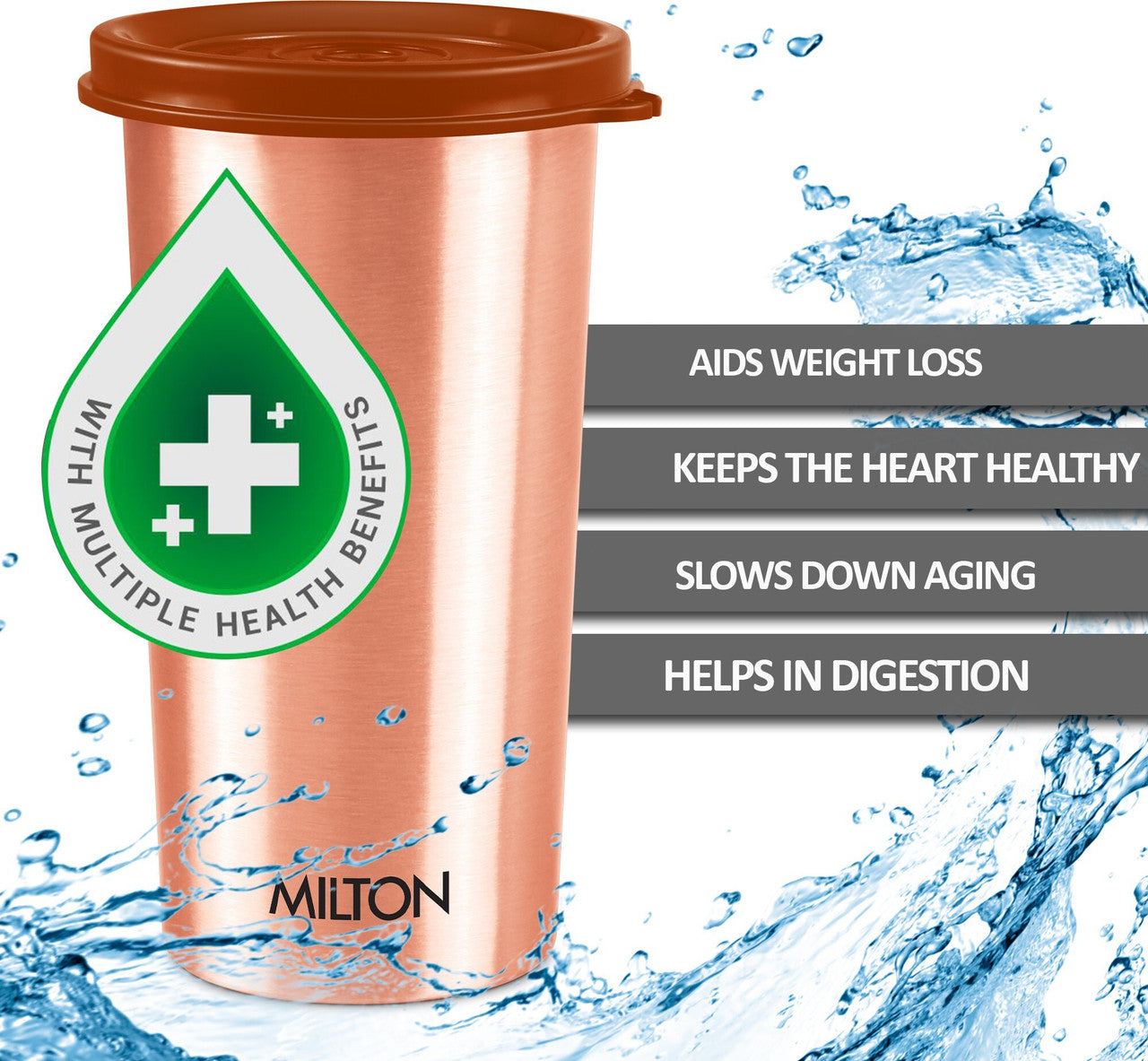 Milton Drinking Water Tumbler with Lid - 500ml
