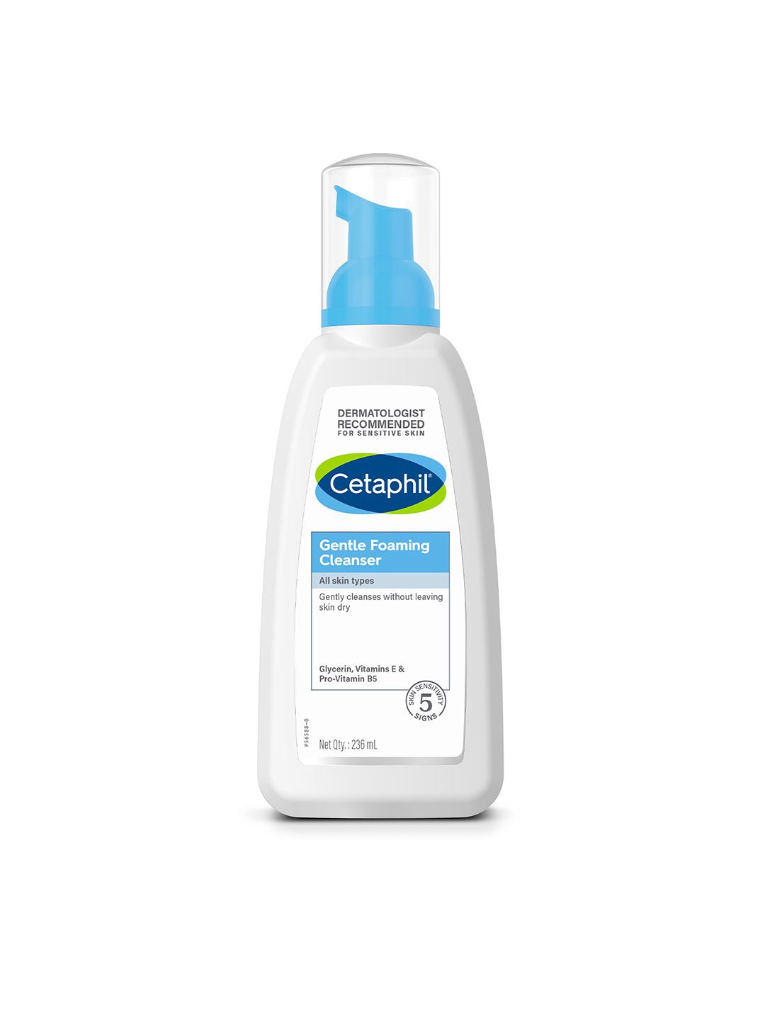 Cetaphil Gentle Foaming Face Wash Cleanser for All Skin Types with Vitamin E & B5 - 136 ml