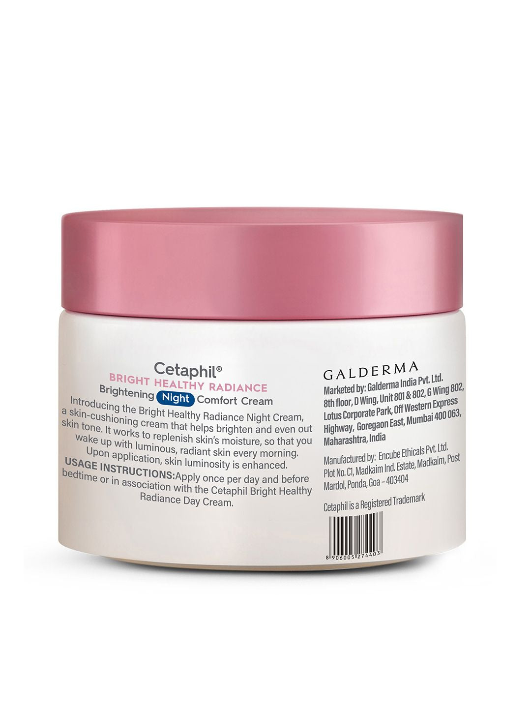 Cetaphil Bright Healthy Radiance Night Cream for Uneven Skin Tone with Niacinamide - 50 g