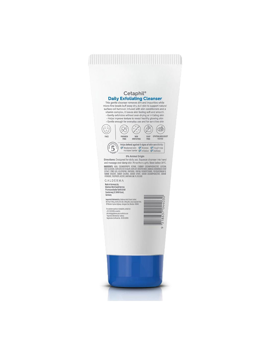 Cetaphil Daily Exfoliating Cleanser for All Skin Types to Remove Dirt & Oil - 178 ml
