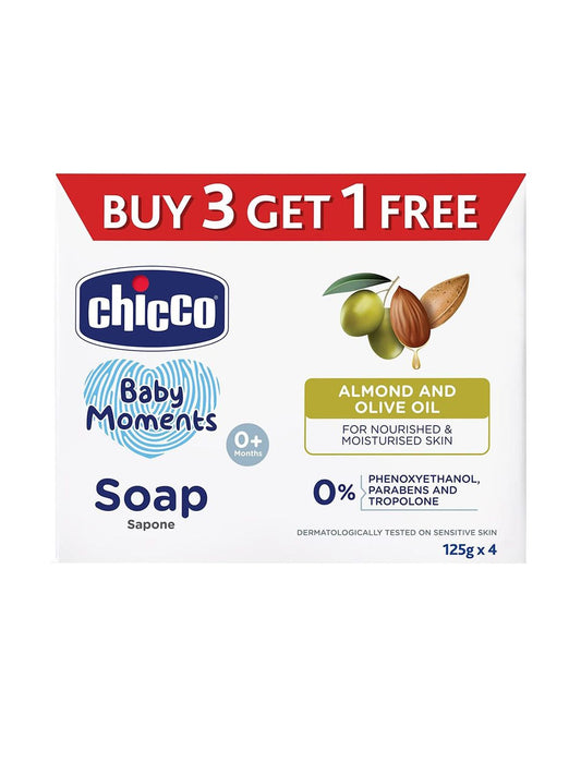 Chicco Buy 3 & Get 1 Free Baby Movement Soap For Nourished & Moisturized Skin