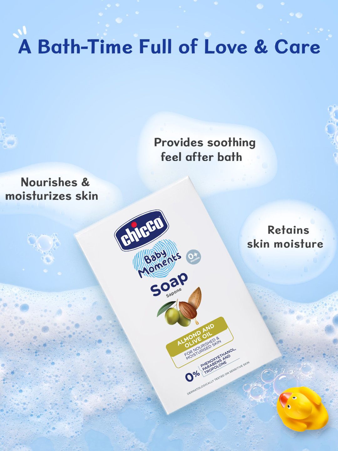 Chicco Buy 3 & Get 1 Free Baby Movement Soap For Nourished & Moisturized Skin