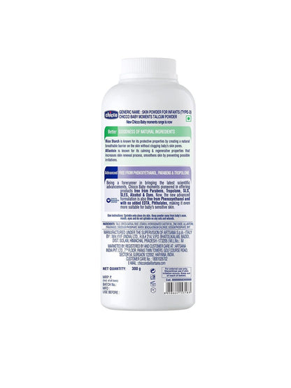 Chicco Baby Moments Talcum Powder Soothes & Moisturizes
