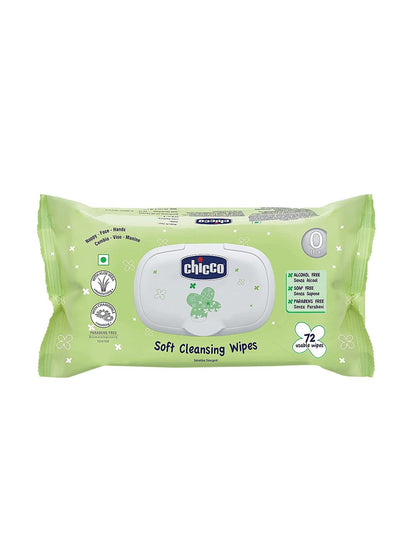 Chicco Baby Moments Soft Cleansing Wipes For Nappy Face & Hands