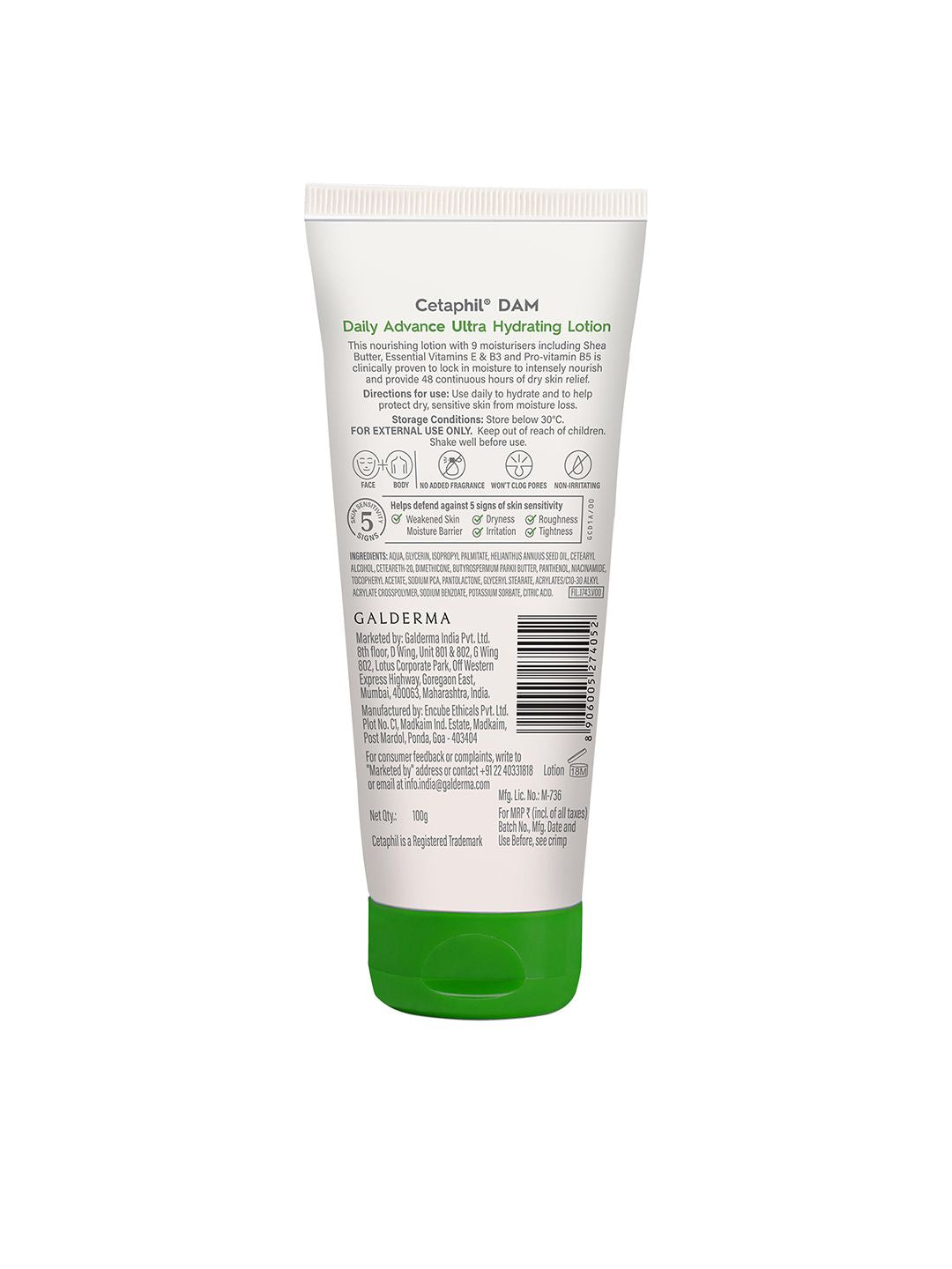 Cetaphil DAM Ultra Hydrating Lotion Long Lasting Moisturizer for Face & Body