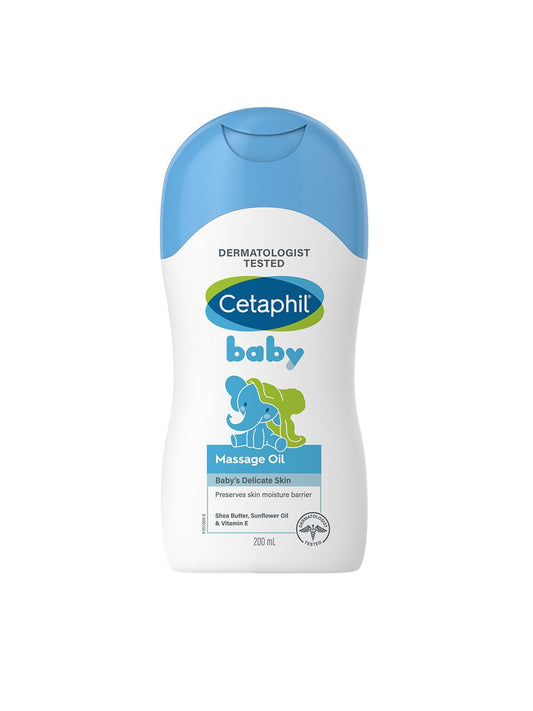 Cetaphil Baby Massage Oil with Sunflower Seed Oil for 24Hr Hydration - 200 ml