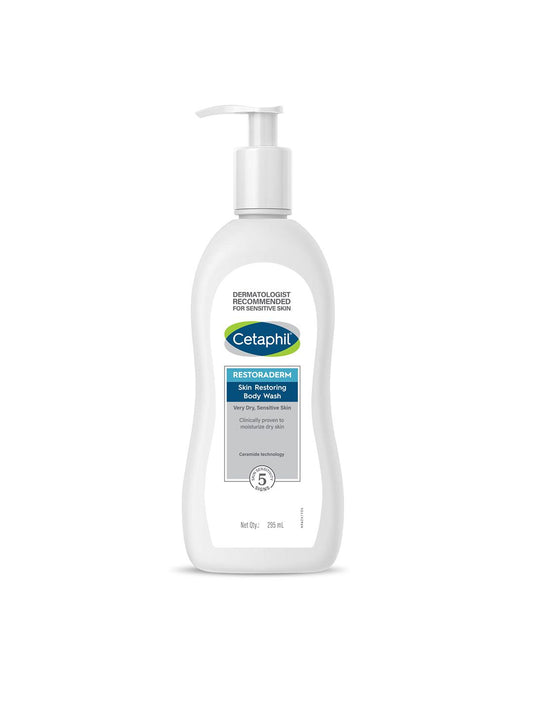 Cetaphil Restoraderm Body Wash to Repair Skin Barrier for Dry Itchy Irritated Skin - 295ml
