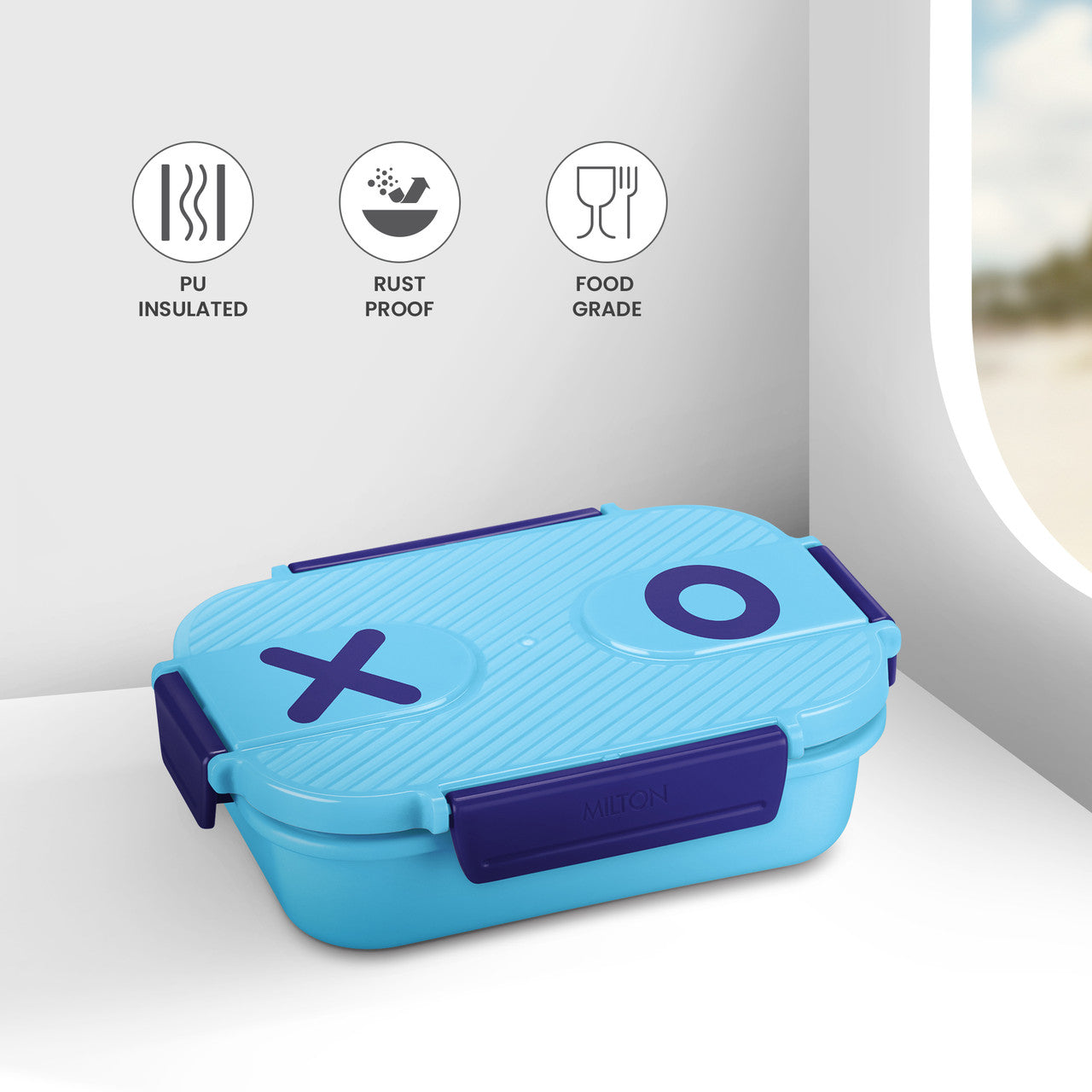 MILTON Stainless Steel Lunch Box | Leakproof Tiffin | 2 Containers