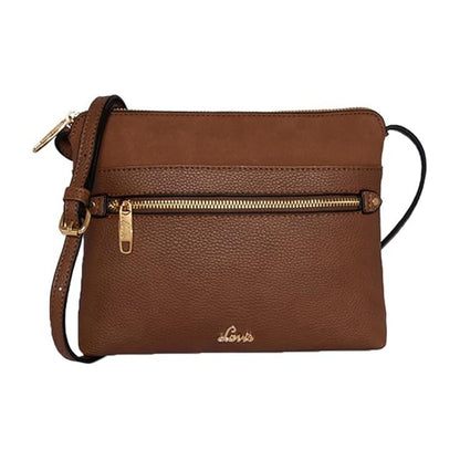 LAVIE  ACCESS FRTZP SLING HANDBAG TAN