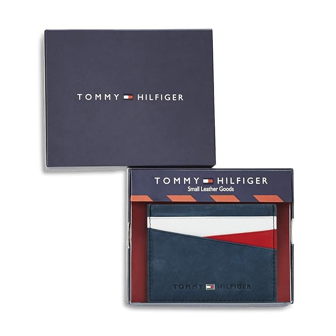 TOMMY HILFIGER TH/ CHURCHILL CH08 Card Holder NAVY+RED+WHITE