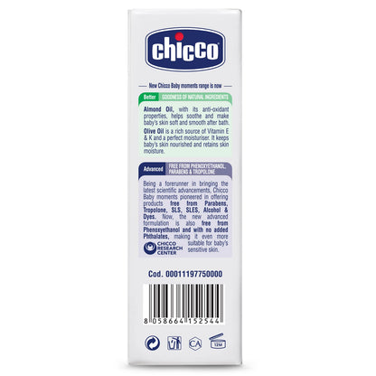Chicco Baby Moments Bathing Soap for Babies with Almond & Olive Oil