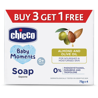 CHICCO  BABY SOAP  75 GRAMS PACK OF 3