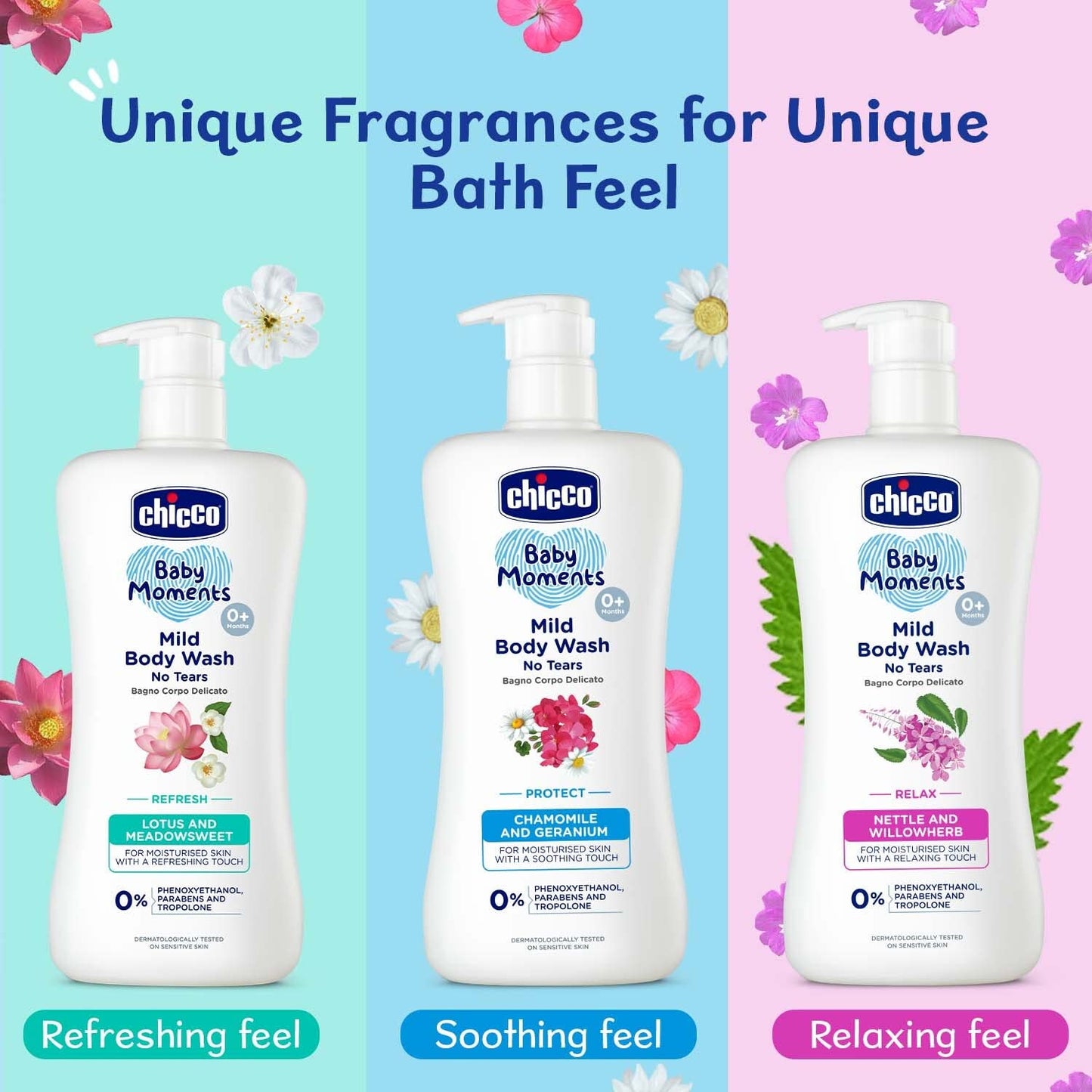 Chicco Baby Moments Mild Body Wash With Lotus & Meadowsweet