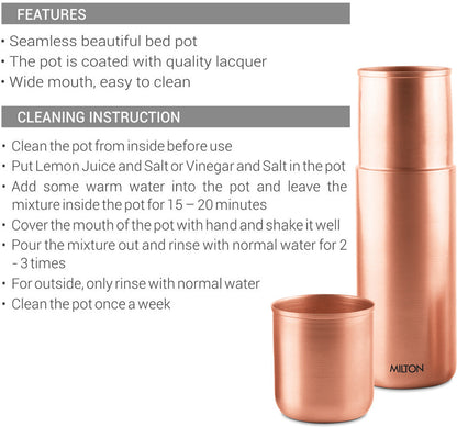 Milton Copper Bed Pot Water Bottle - 1100ml