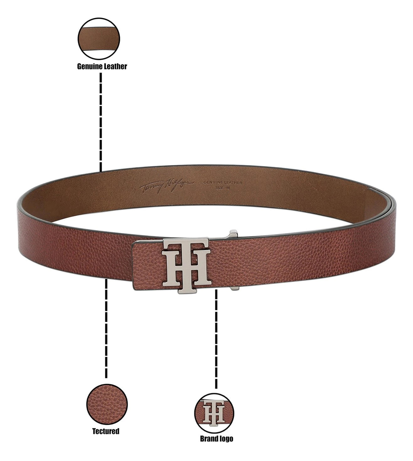 TOMMY HILFIGER  TH / LEVENSTEINN REV03 BELT BROWN