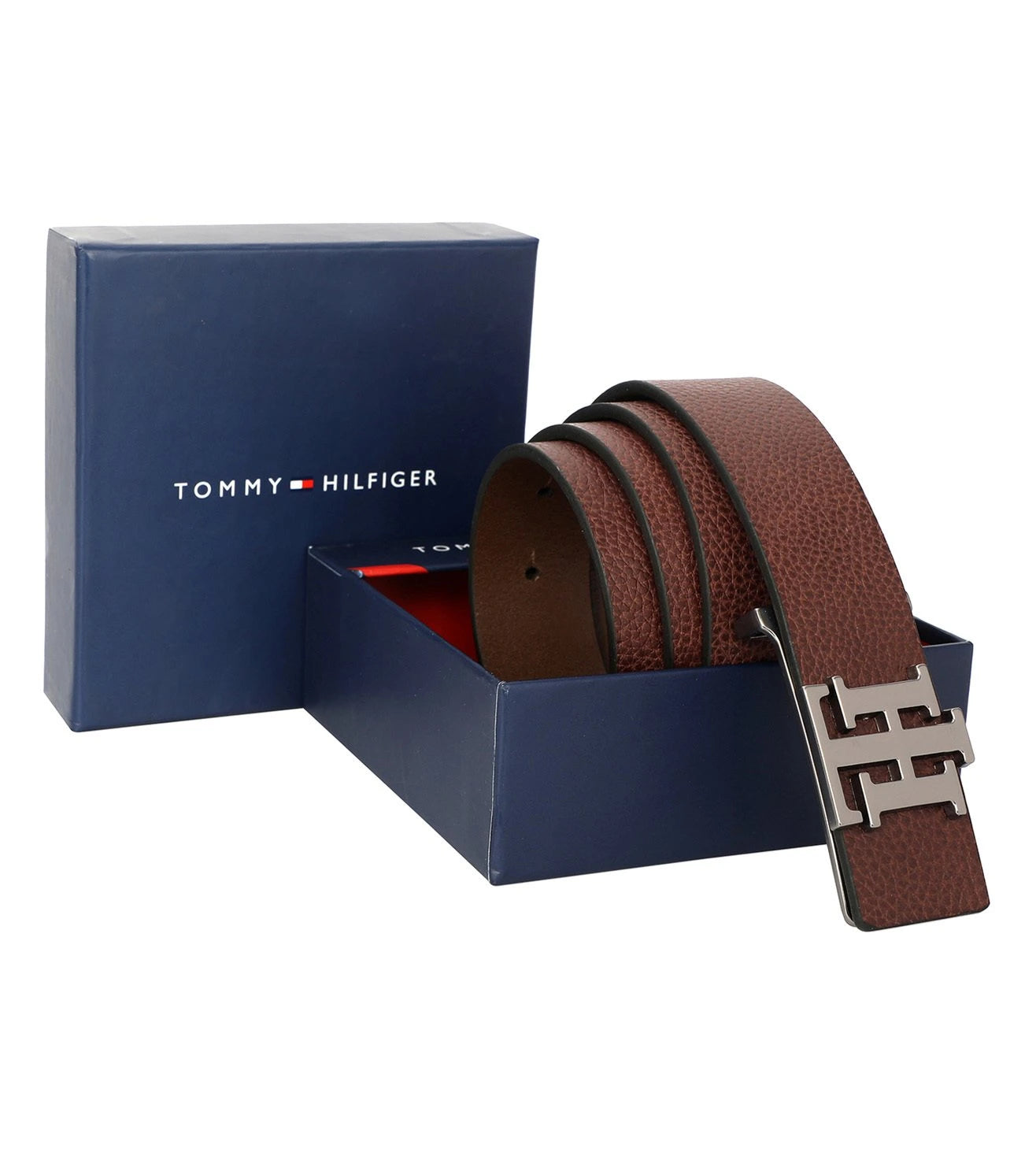 TOMMY HILFIGER  TH / LEVENSTEINN REV03 BELT BROWN