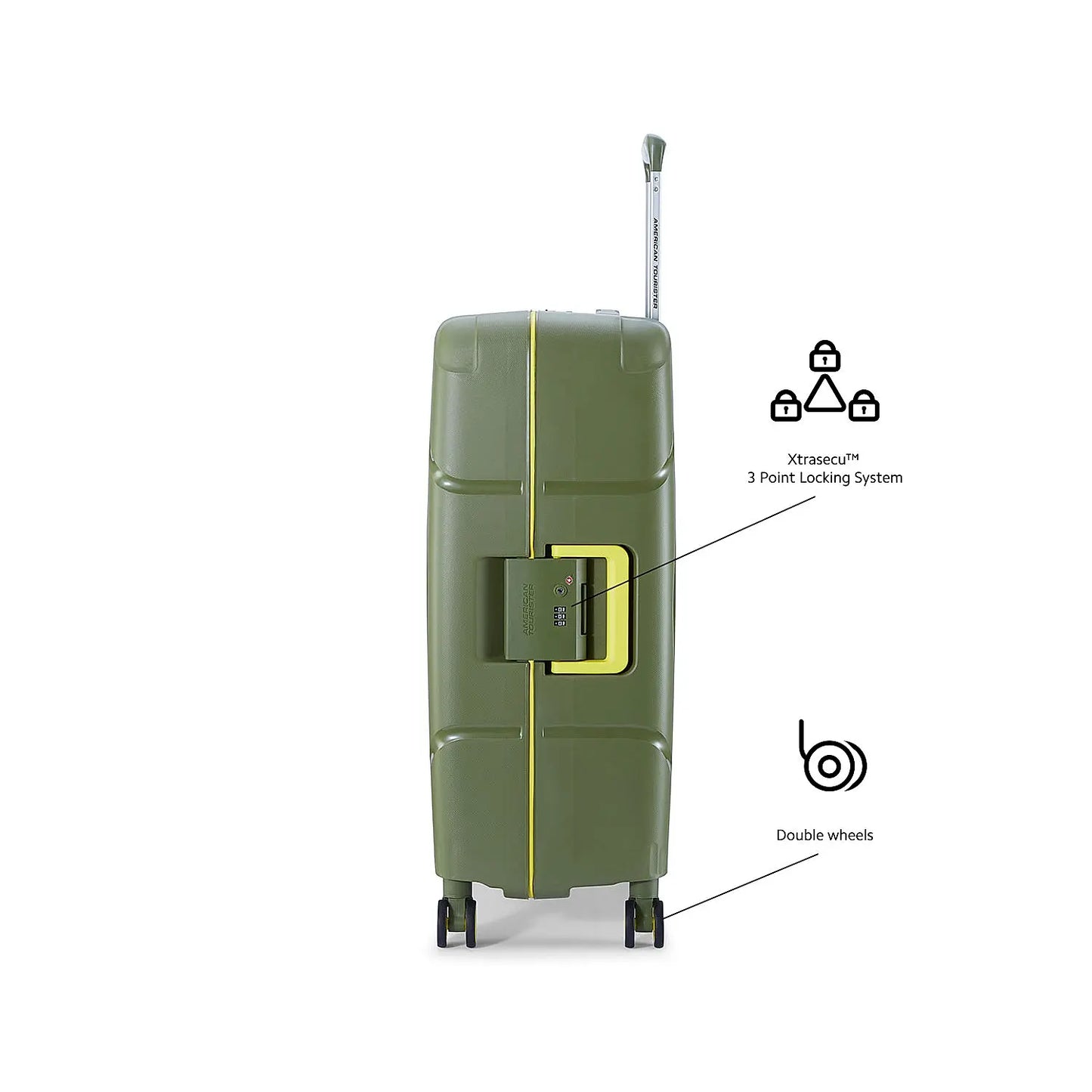 AMERICAN TOURISTER CIRCURITY OLIVE TROLLEY