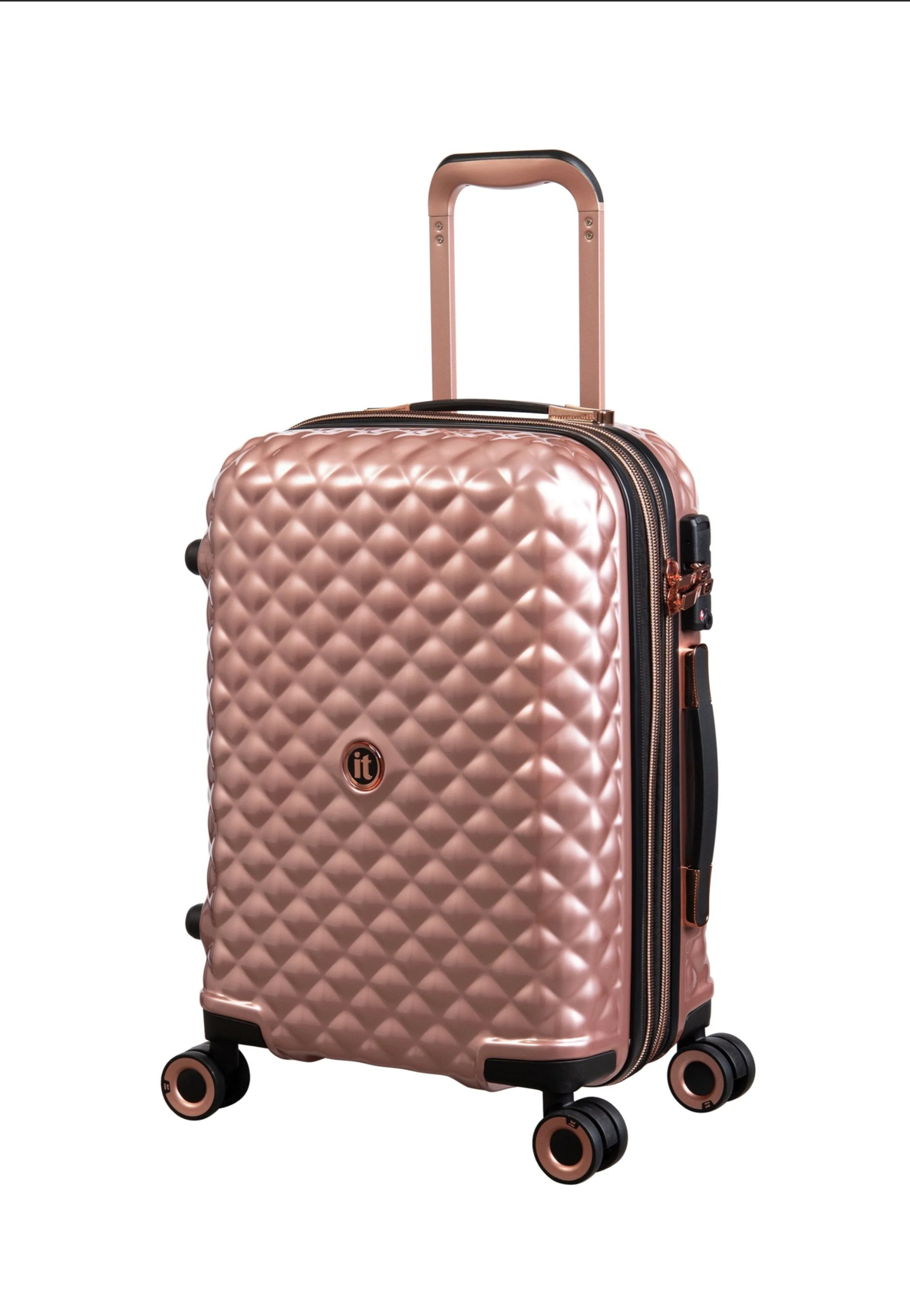 Glitzy-Plus (Metallic Rose Gold) Fashionable | Expandable | TSA Lock