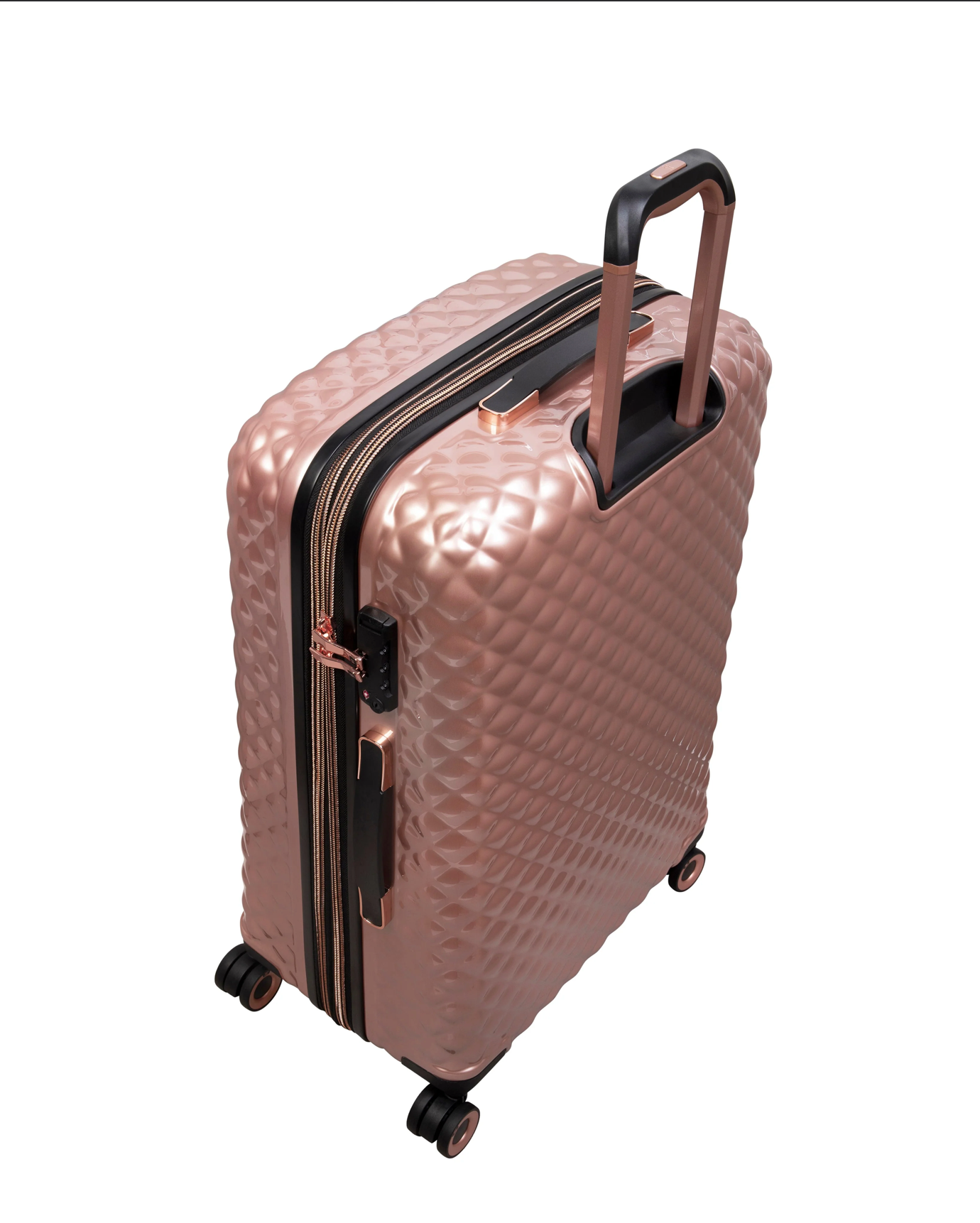 Glitzy-Plus (Metallic Rose Gold) Fashionable | Expandable | TSA Lock