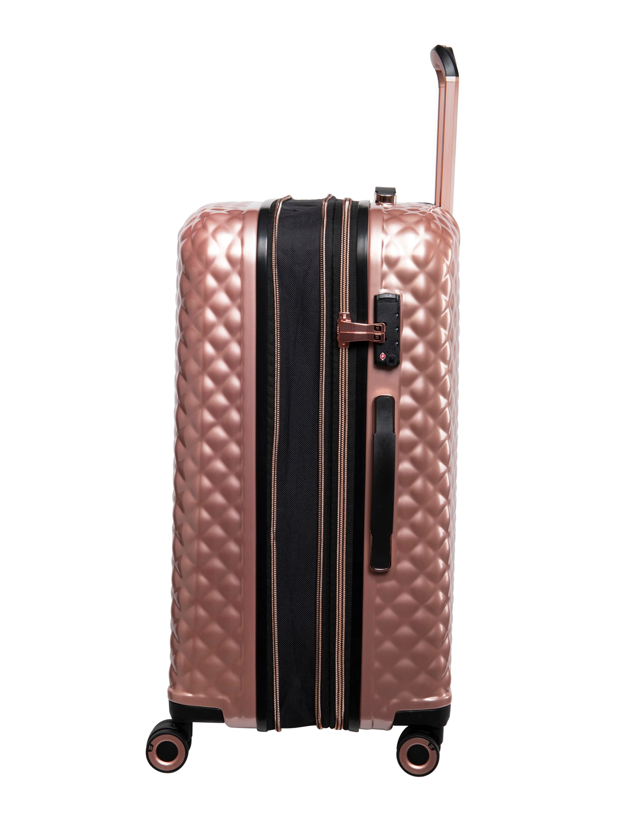 Glitzy-Plus (Metallic Rose Gold) Fashionable | Expandable | TSA Lock