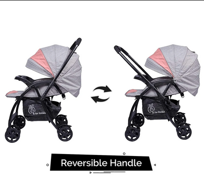 Sugar Pop Stroller - 3 Position Seat Recline, Easy One Hand Fold, Reversible Handle, UV Resistant Sun Canopy