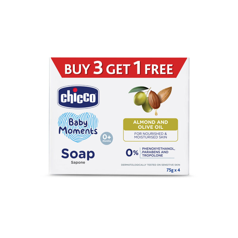 Chicco Buy 3 & Get 1 Free Baby Movement Soap For Nourished & Moisturized Skin